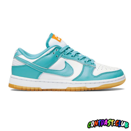 Nike Women's Dunk Low White / Washed Teal - Kumquat